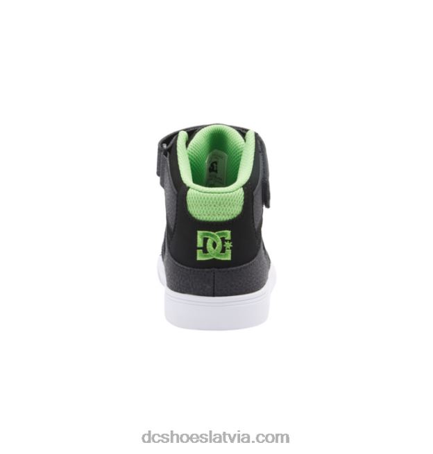 N008N566 Bērnu tīri, elastīgi mežģīņu apavi ar augstu augšdaļu melns/pelēks DC Shoes