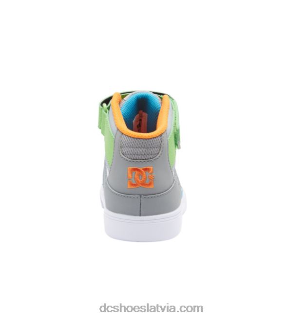 N008N567 Bērnu tīri, elastīgi mežģīņu apavi ar augstu augšdaļu pelēks/balts DC Shoes