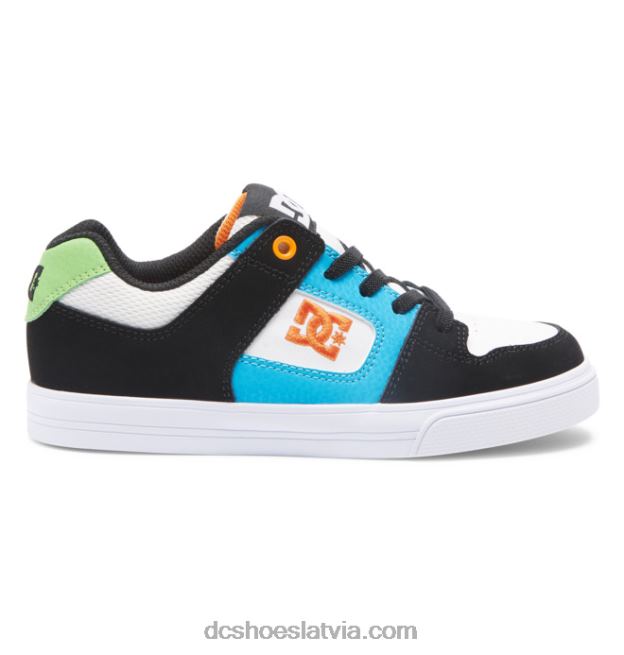 N008N570 tīri elastīgi - uzvelkami apavi zēniem balts/melns/zils DC Shoes