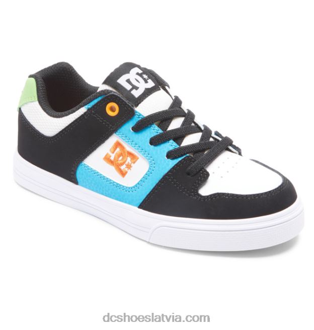 N008N570 tīri elastīgi - uzvelkami apavi zēniem balts/melns/zils DC Shoes