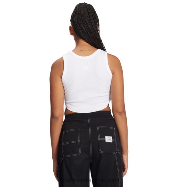 N008N462 sieviešu boyfriend crop tank tops balts DC Shoes
