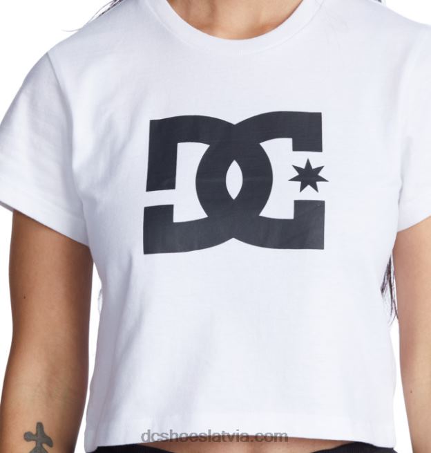 N008N472 sieviešu dc star apgriezts t-krekls balts DC Shoes