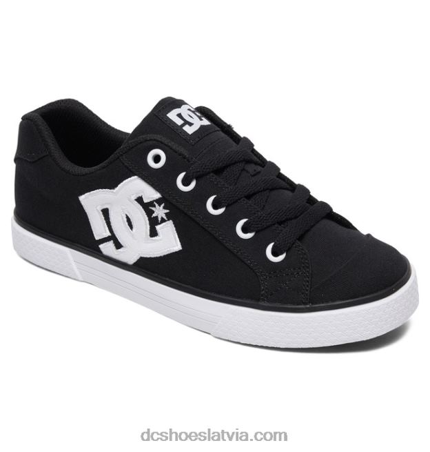 N008N454 sieviešu Chelsea audekla kurpes melns balts DC Shoes