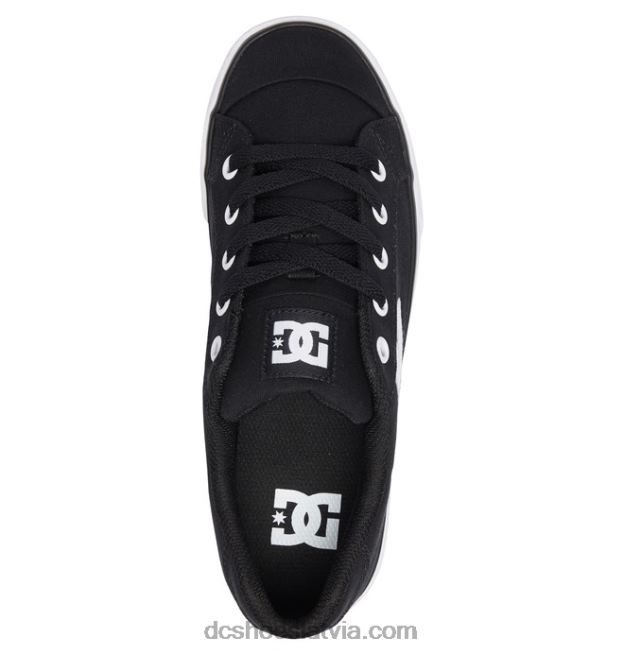 N008N454 sieviešu Chelsea audekla kurpes melns balts DC Shoes