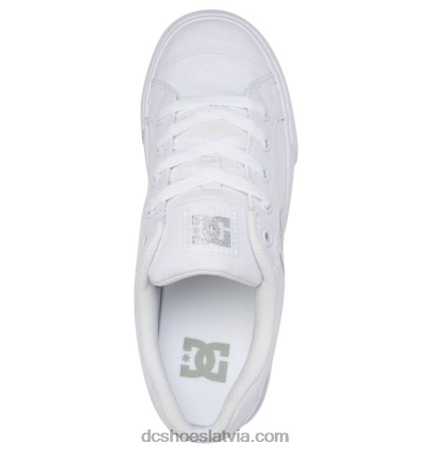 N008N455 sieviešu Chelsea audekla kurpes balts/sudrabs DC Shoes