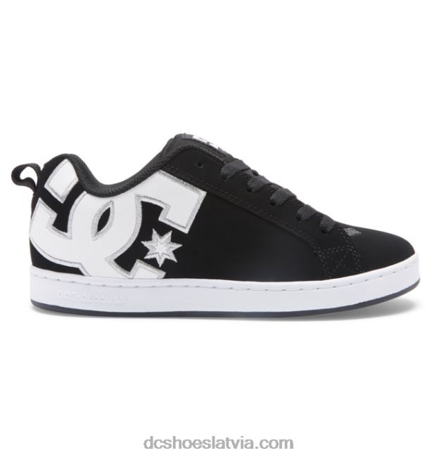 N008N438 sieviešu tiesas grafiķa apavi melns/balts trafarets DC Shoes