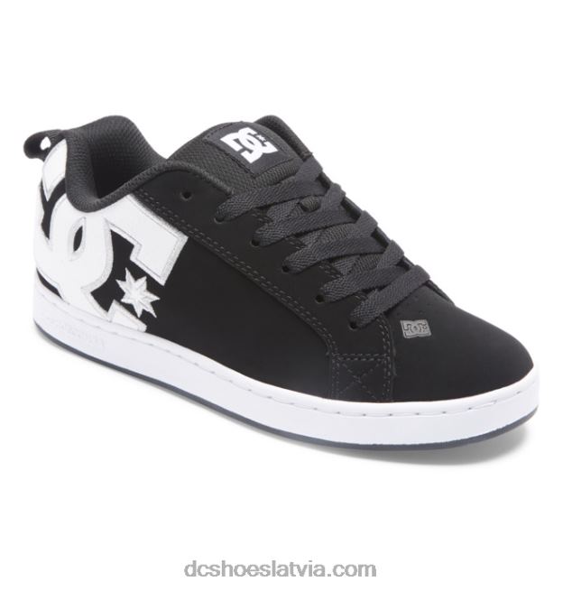 N008N438 sieviešu tiesas grafiķa apavi melns/balts trafarets DC Shoes