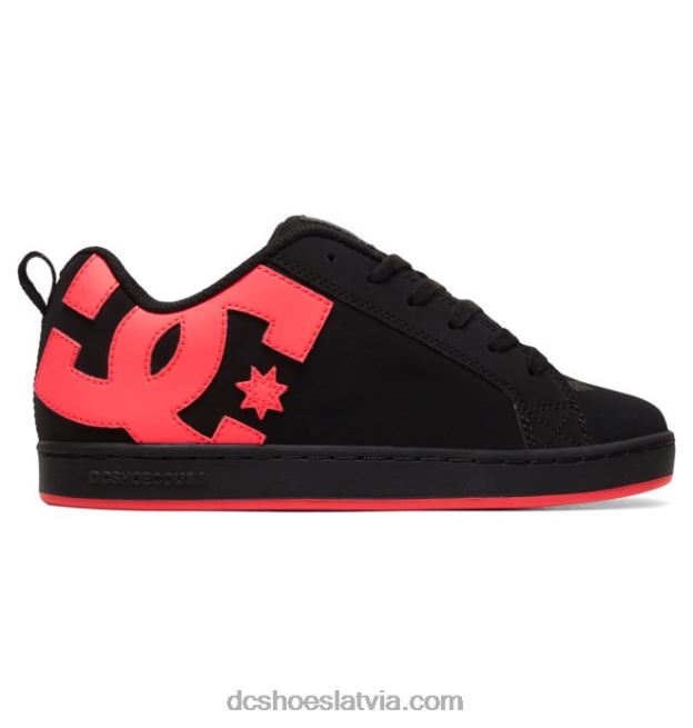 N008N439 sieviešu tiesas grafiķa apavi melns / karsti rozā DC Shoes