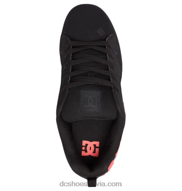 N008N439 sieviešu tiesas grafiķa apavi melns / karsti rozā DC Shoes