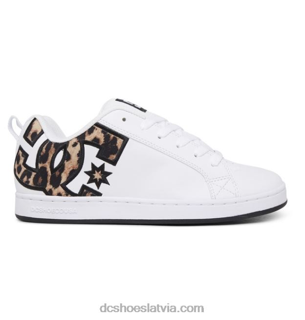 N008N443 sieviešu tiesas grafiķa apavi leoparda apdruka DC Shoes