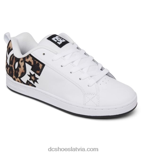 N008N443 sieviešu tiesas grafiķa apavi leoparda apdruka DC Shoes