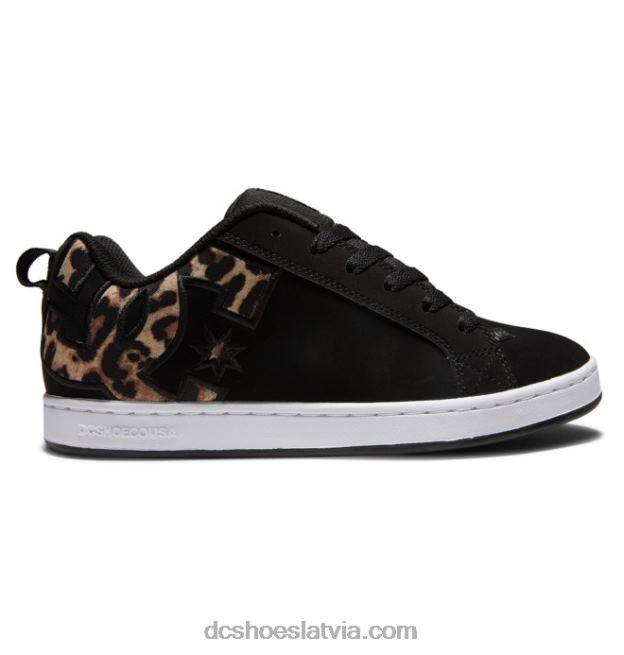 N008N445 sieviešu tiesas grafiķa apavi melna/balta/melna apdruka DC Shoes
