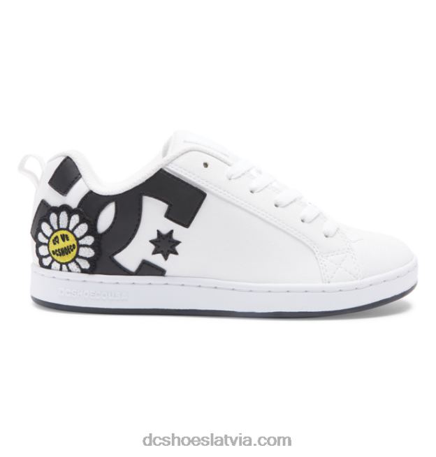 N008N448 sieviešu tiesas grafiķa apavi balts/melns/dzeltens DC Shoes