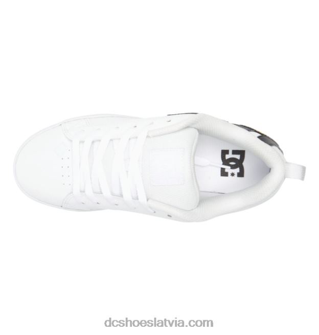 N008N448 sieviešu tiesas grafiķa apavi balts/melns/dzeltens DC Shoes