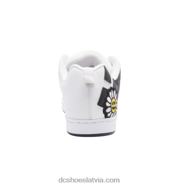N008N448 sieviešu tiesas grafiķa apavi balts/melns/dzeltens DC Shoes