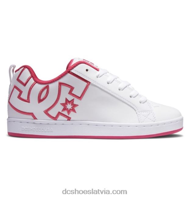 N008N459 sieviešu tiesas grafiķa apavi balts/traki rozā DC Shoes