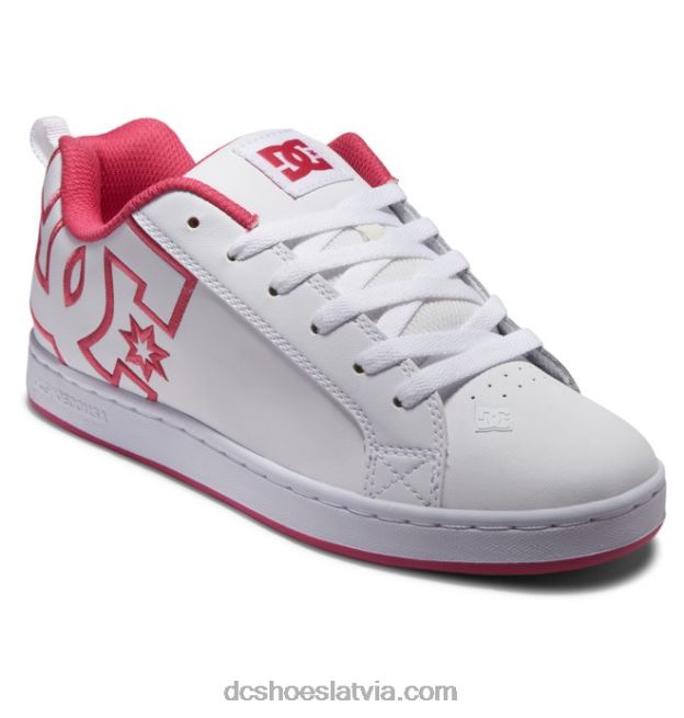 N008N459 sieviešu tiesas grafiķa apavi balts/traki rozā DC Shoes