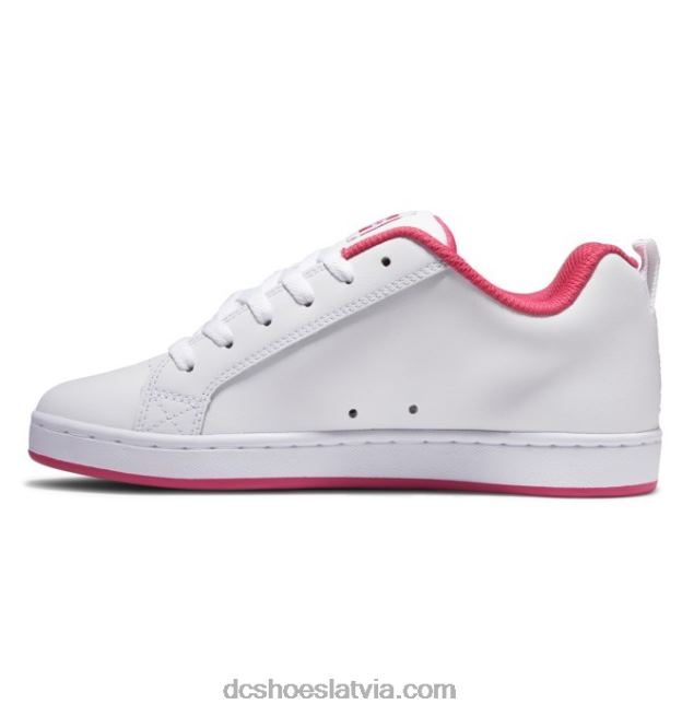 N008N459 sieviešu tiesas grafiķa apavi balts/traki rozā DC Shoes