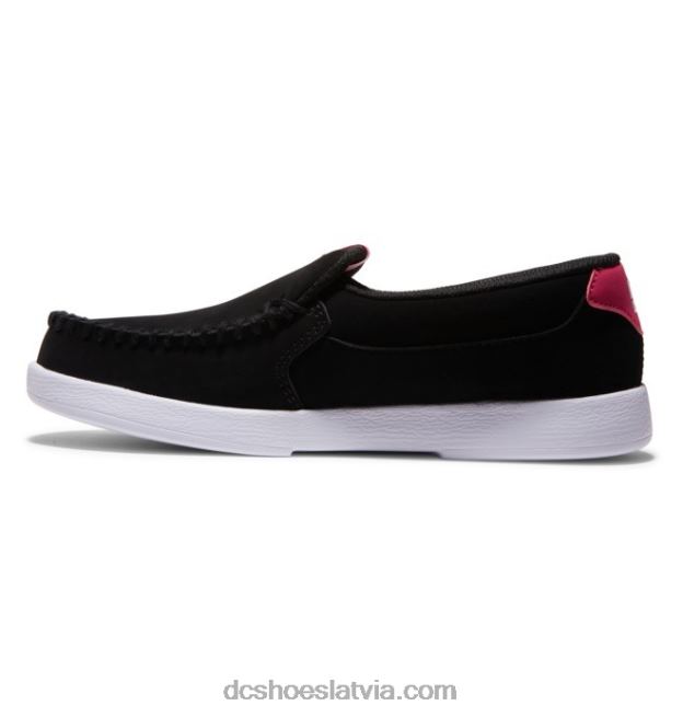 N008N432 sieviešu nelietis slip uz kurpēm melns/traki rozā DC Shoes