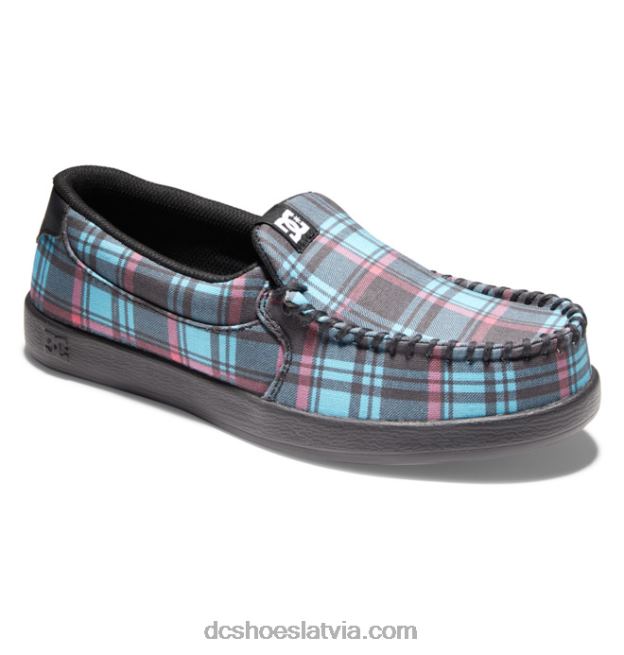 N008N433 sieviešu nelietis slip uz kurpēm zils pleds DC Shoes