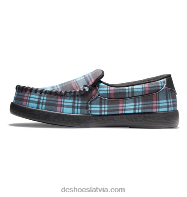 N008N433 sieviešu nelietis slip uz kurpēm zils pleds DC Shoes