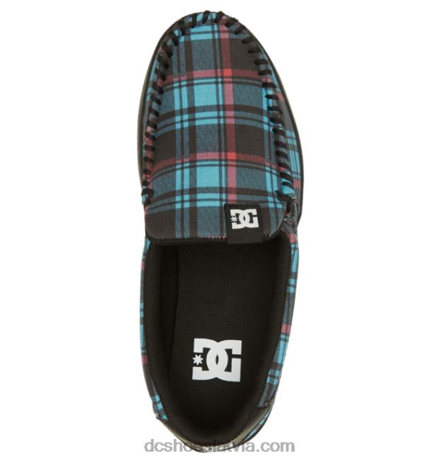 N008N433 sieviešu nelietis slip uz kurpēm zils pleds DC Shoes