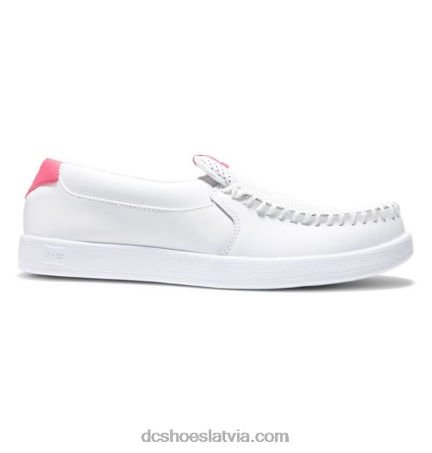 N008N436 sieviešu nelietis slip uz kurpēm balts/rozā DC Shoes