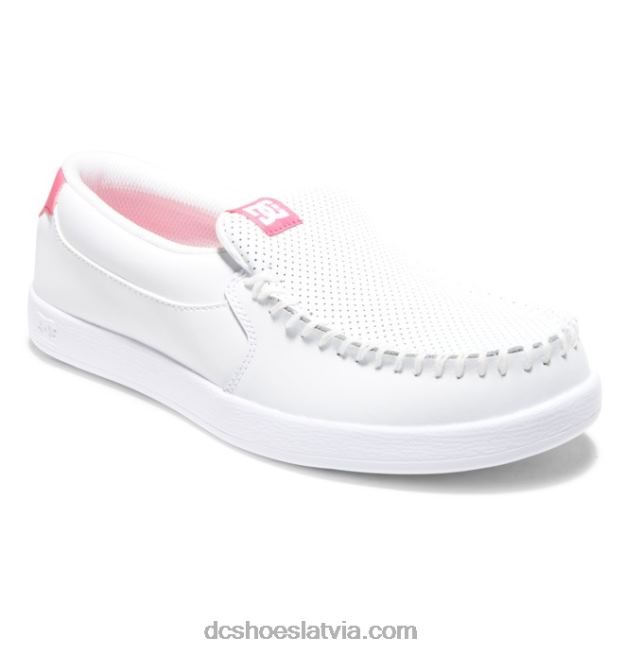 N008N436 sieviešu nelietis slip uz kurpēm balts/rozā DC Shoes