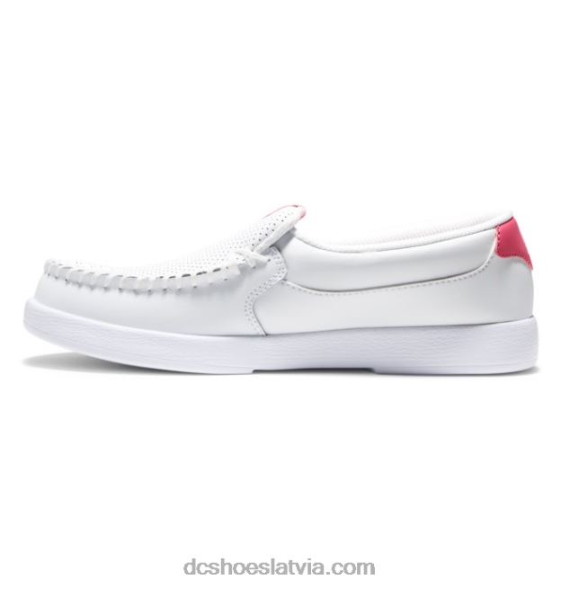 N008N436 sieviešu nelietis slip uz kurpēm balts/rozā DC Shoes