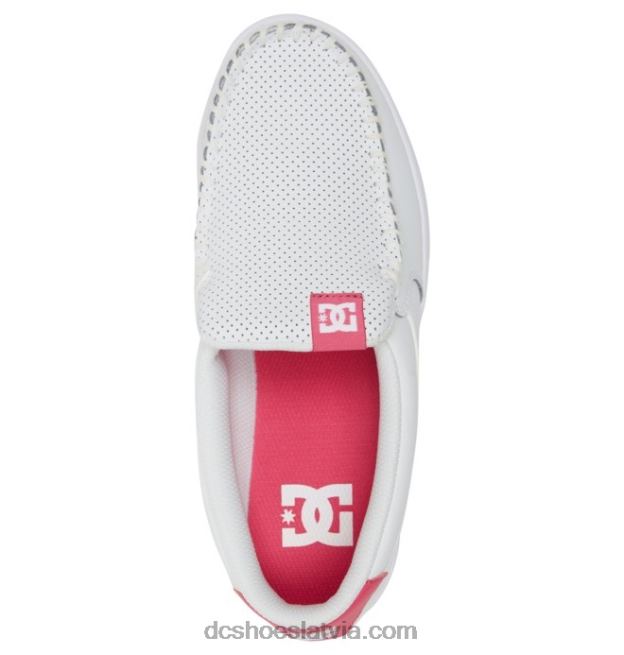 N008N436 sieviešu nelietis slip uz kurpēm balts/rozā DC Shoes
