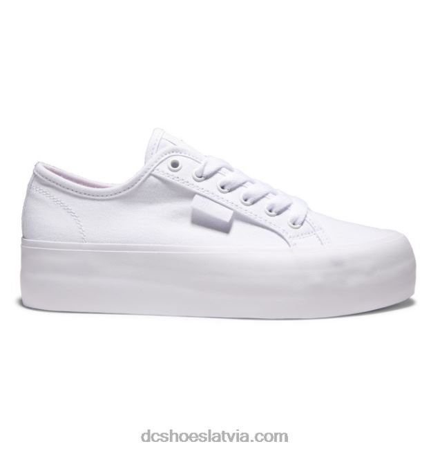 N008N473 manuāla platforma - flatform apavi sievietēm balts DC Shoes