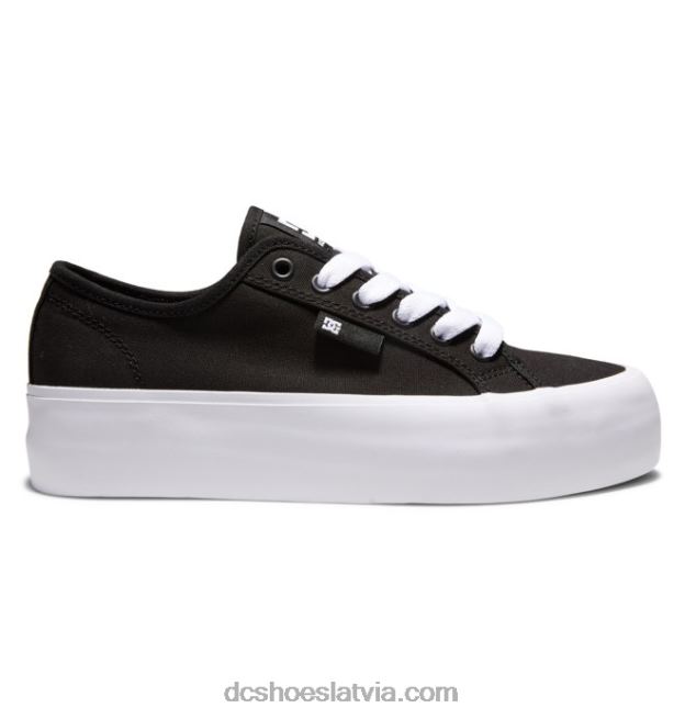N008N474 manuāla platforma - flatform apavi sievietēm melns balts DC Shoes