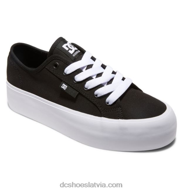N008N474 manuāla platforma - flatform apavi sievietēm melns balts DC Shoes