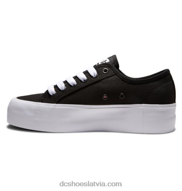 N008N474 manuāla platforma - flatform apavi sievietēm melns balts DC Shoes