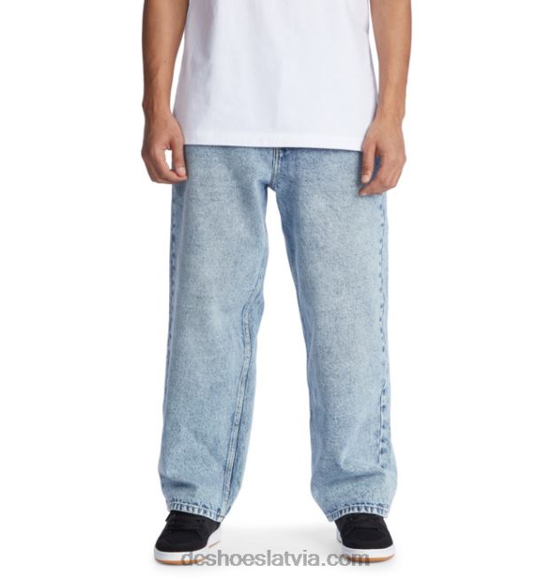 N008N55 vīriešu strādnieks indigo vintage wash baggy fit džinsi indigo vintage mazgāšana DC Shoes