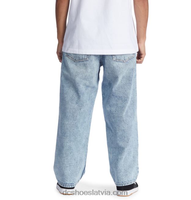 N008N55 vīriešu strādnieks indigo vintage wash baggy fit džinsi indigo vintage mazgāšana DC Shoes