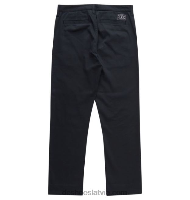 N008N99 vīriešu strādnieku atvieglinātas čino bikses melns DC Shoes