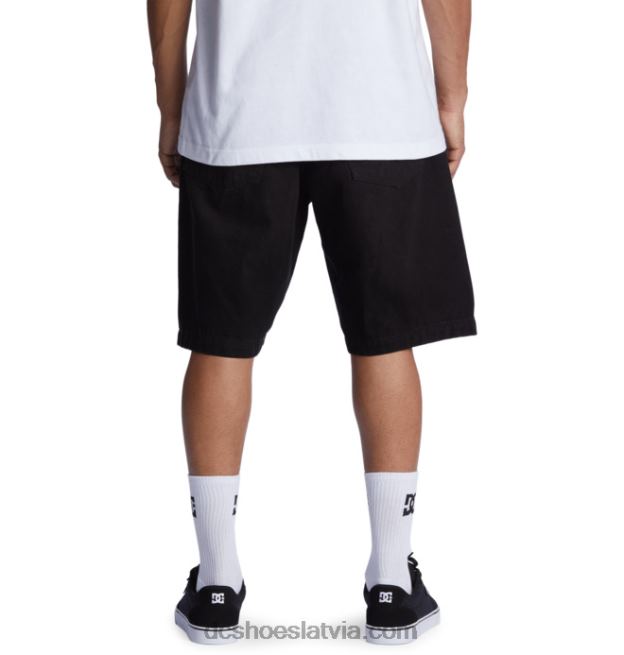 N008N126 vīriešu strādnieku džinsa šorti melna mazgāšana DC Shoes