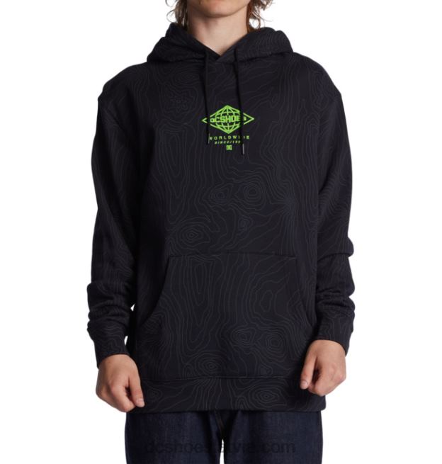 N008N137 vīriešu ārzemju kapuci melna topogrāfija DC Shoes