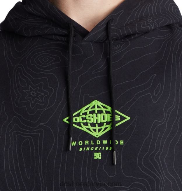 N008N137 vīriešu ārzemju kapuci melna topogrāfija DC Shoes