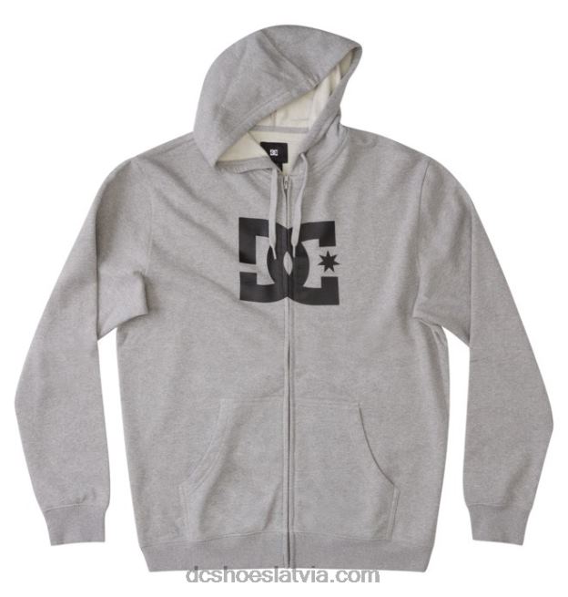 N008N399 vīriešu dc star kapuci ar rāvējslēdzēju viršu pelēks DC Shoes