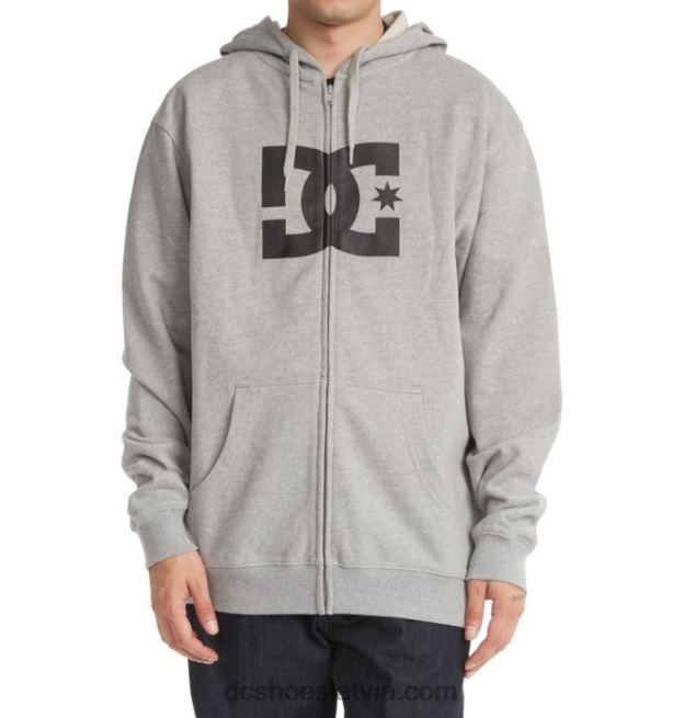 N008N399 vīriešu dc star kapuci ar rāvējslēdzēju viršu pelēks DC Shoes