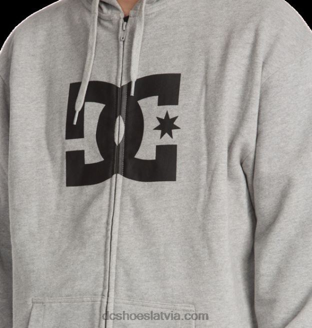 N008N399 vīriešu dc star kapuci ar rāvējslēdzēju viršu pelēks DC Shoes