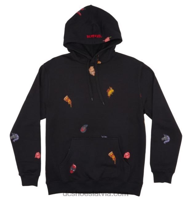 N008N410 vīriešu marvel deadpool x dc džemperis visā garumā melns DC Shoes