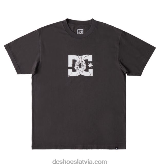 N008N113 vīriešu sadragāts t-krekls melnā enzīmu mazgāšana DC Shoes