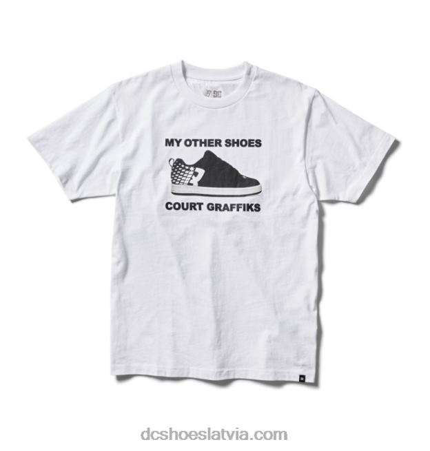 N008N220 vīriešu bronzas56k x dc tiesas mantojuma t-krekls balts DC Shoes