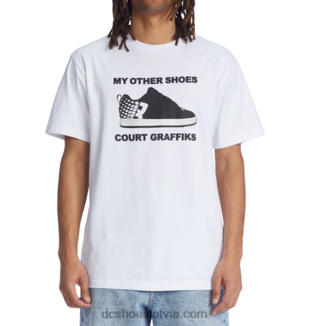 N008N220 vīriešu bronzas56k x dc tiesas mantojuma t-krekls balts DC Shoes