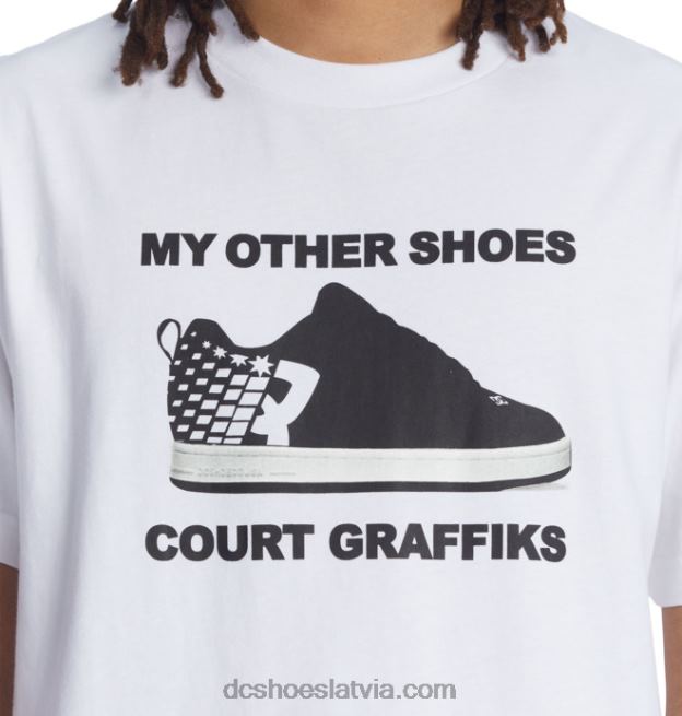 N008N220 vīriešu bronzas56k x dc tiesas mantojuma t-krekls balts DC Shoes