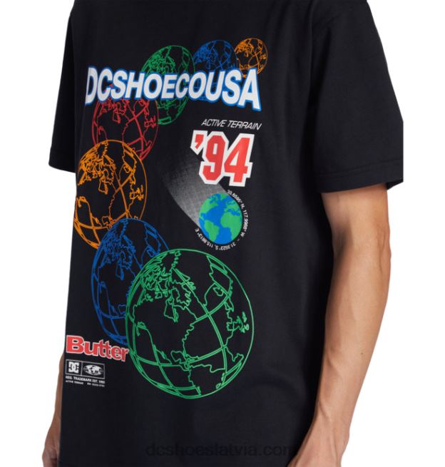 N008N234 vīriešu sviesta preces x dc pasaules mantojuma t-krekls melns DC Shoes