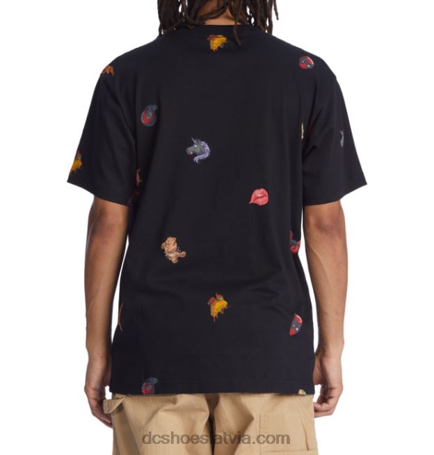 N008N404 vīriešu marvel deadpool x dc viscaur kabatas t-krekls melns DC Shoes